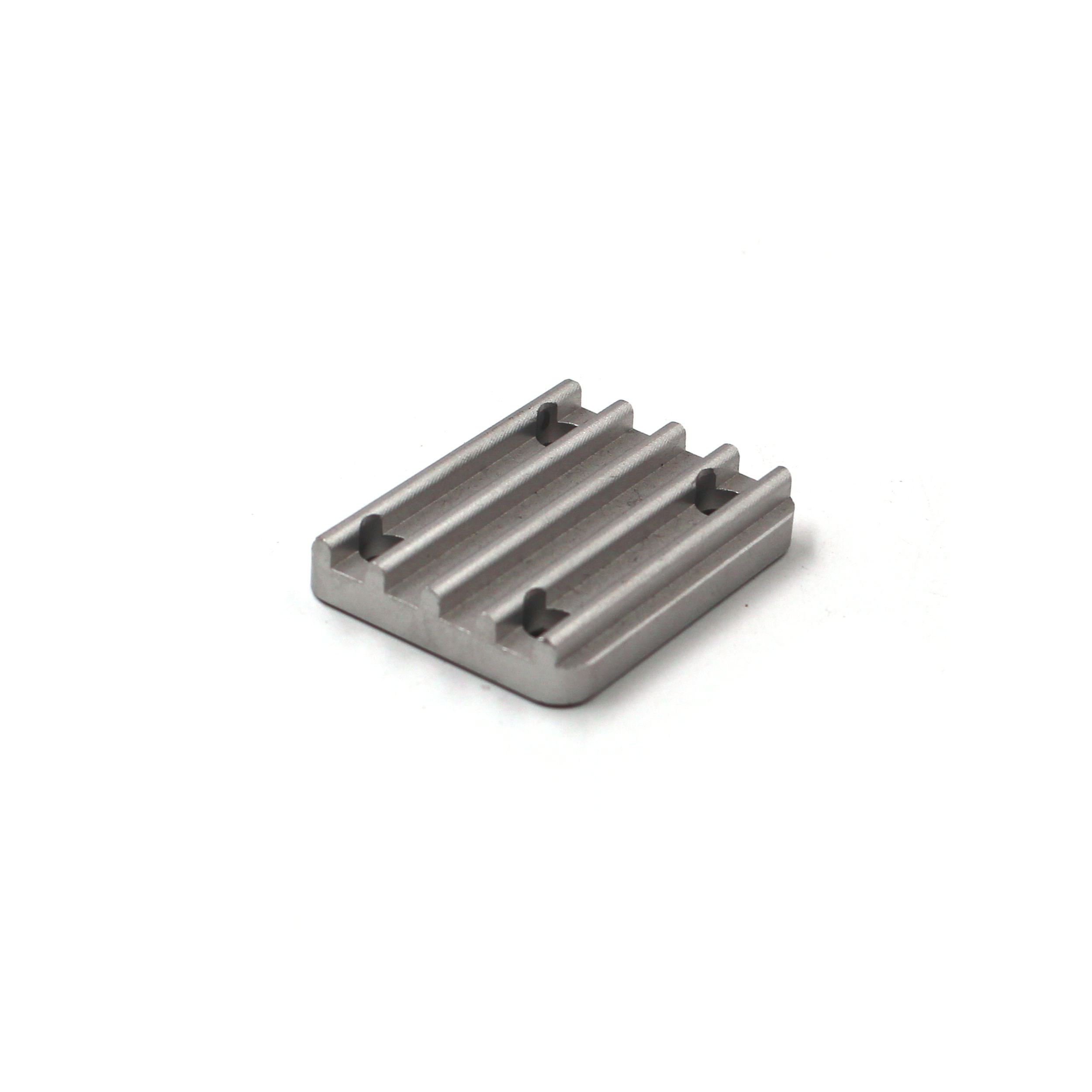 Anodized Silver Aluminum Alloy 30mm 40mm 50mm Four Countersunk Hole Heat Dissipation CNC Milled Part - 图片 4