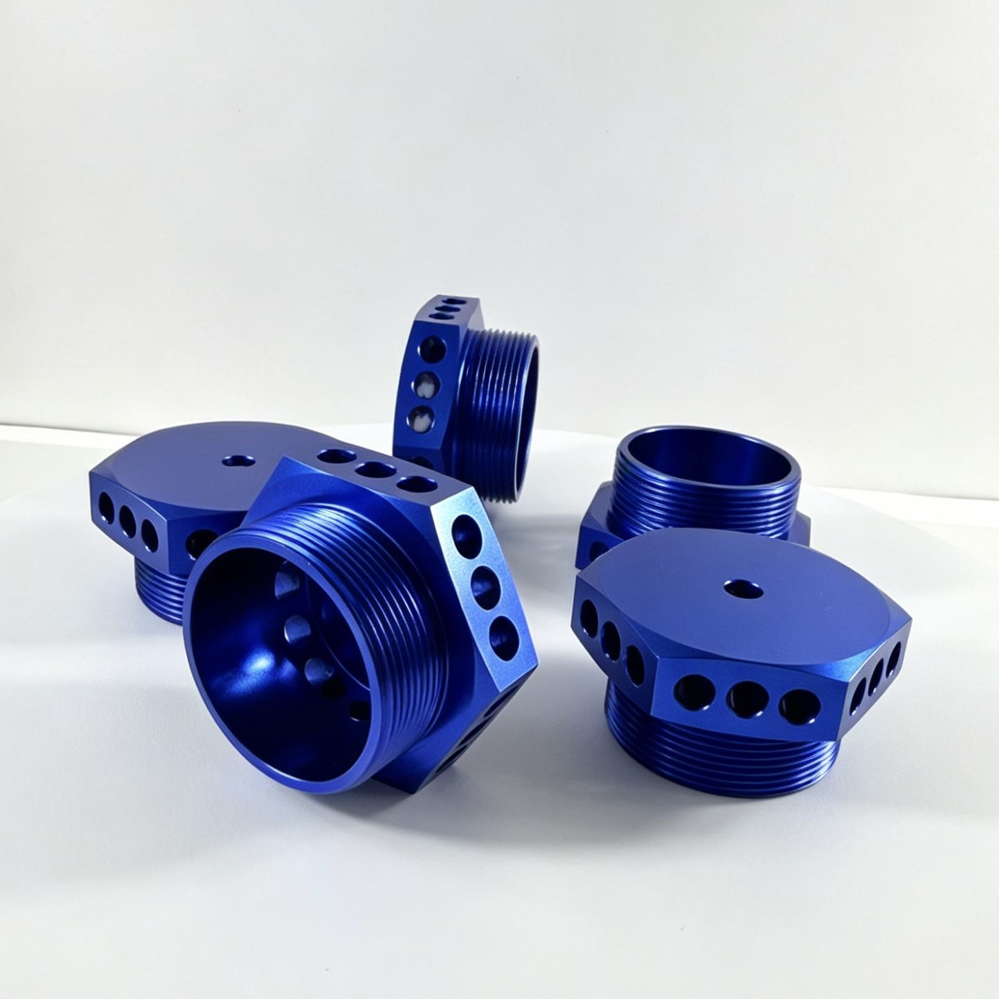 OEM Custom 6061 6063 Aluminum CNC Machining Parts Precision Turning Milling with Sandblasting Anodizing Surface Treatment - 图片 2