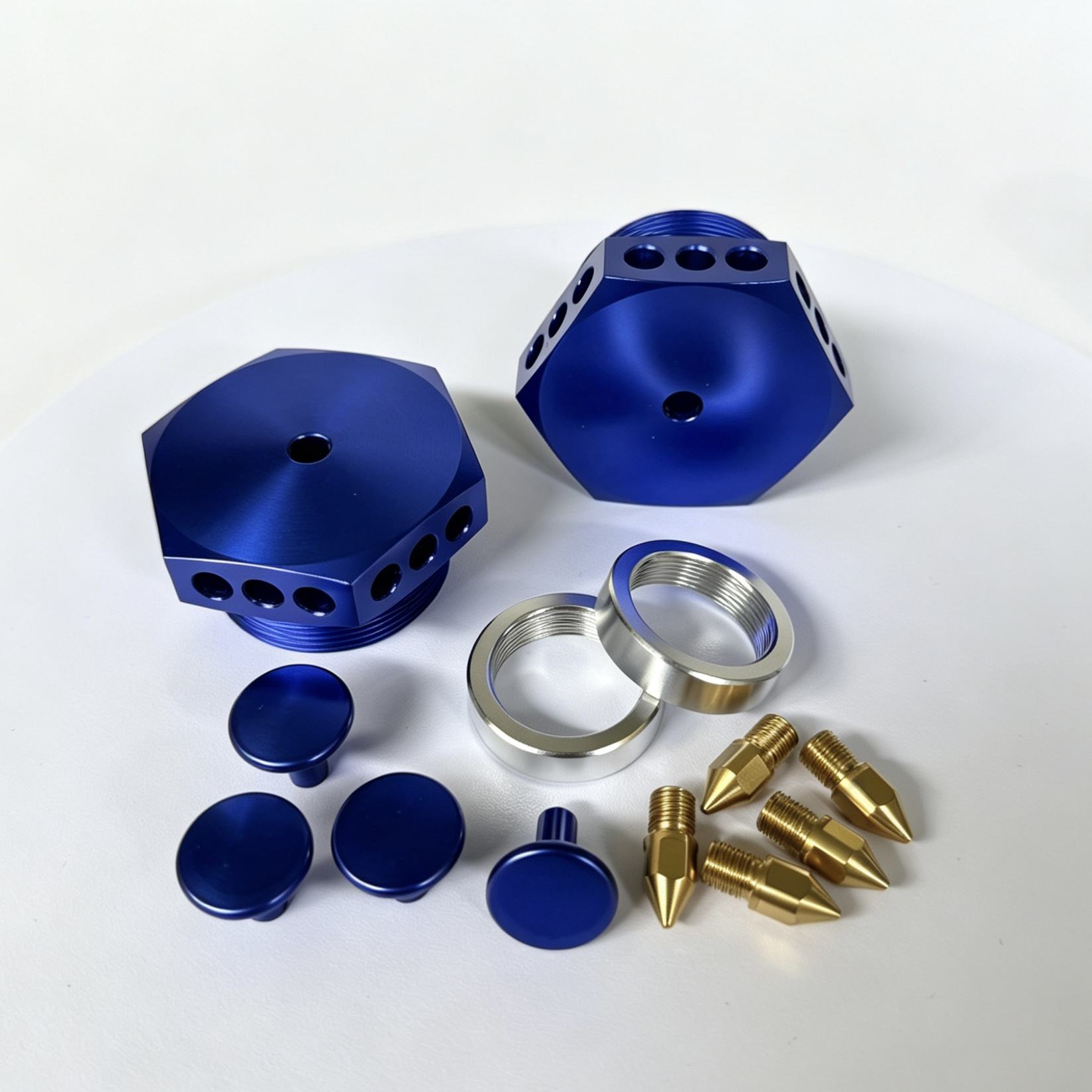 OEM Custom 6061 6063 Aluminum CNC Machining Parts Precision Turning Milling with Sandblasting Anodizing Surface Treatment