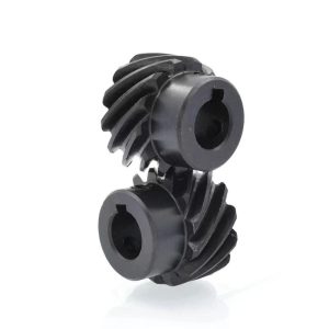 Factory OEM high-precision black bevel gear customized mechanical transmission gear