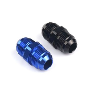 Aluminium Customizable Black Anodized Direct Coupler Adapter 10AN Male AN4 AN6 AN8 Male Flamed Reducer Fittings Hexagon Head