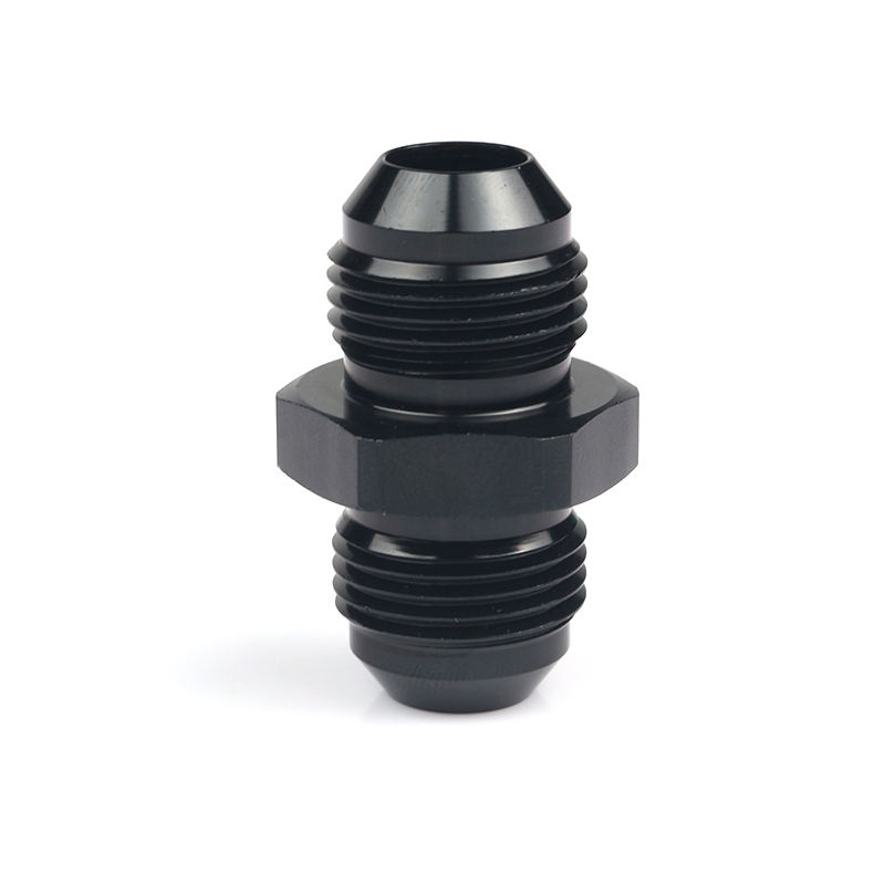 Aluminium Customizable Black Anodized Direct Coupler Adapter 10AN Male AN4 AN6 AN8 Male Flamed Reducer Fittings Hexagon Head - 图片 2
