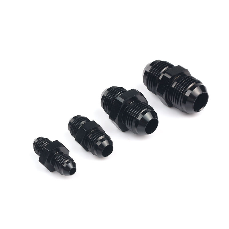 Aluminium Customizable Black Anodized Direct Coupler Adapter 10AN Male AN4 AN6 AN8 Male Flamed Reducer Fittings Hexagon Head - 图片 5