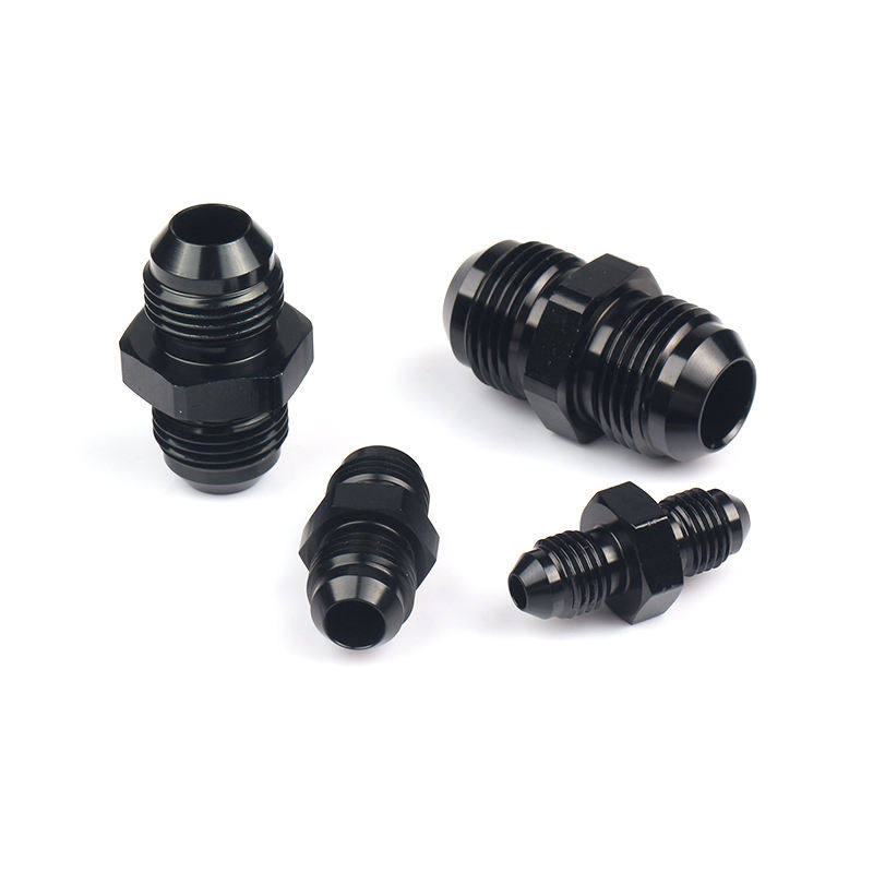 Aluminium Customizable Black Anodized Direct Coupler Adapter 10AN Male AN4 AN6 AN8 Male Flamed Reducer Fittings Hexagon Head - 图片 6