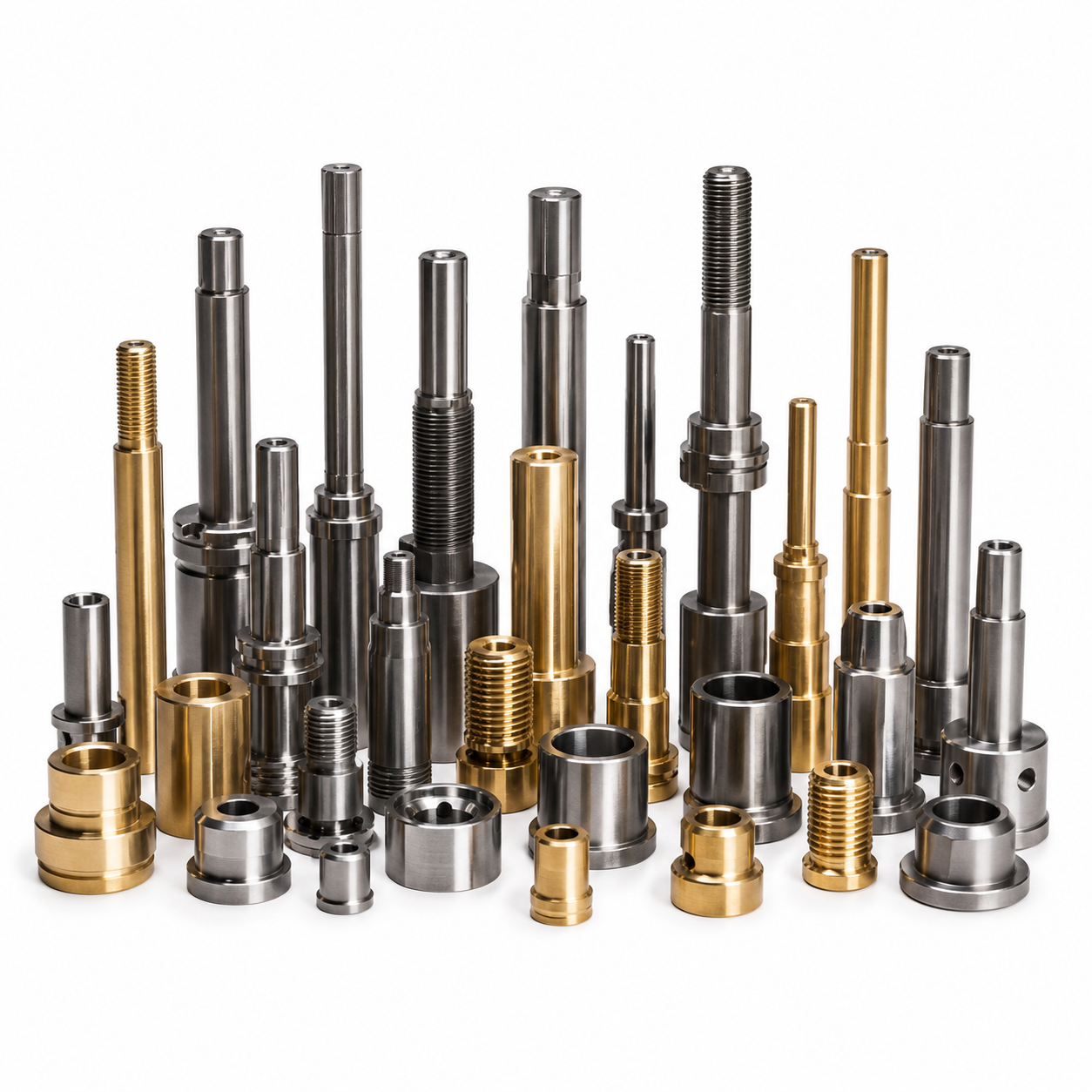 Custom CNC Machining Stainless Steel Aluminum Brass Precision Shaft Pin Turning Milling Metal Parts - 图片 3